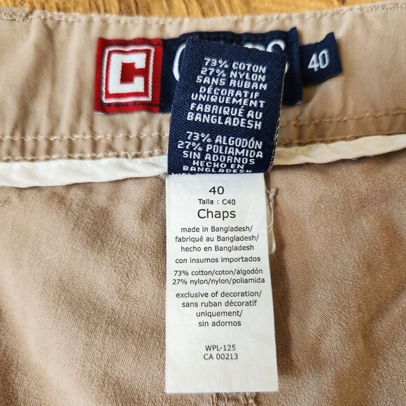 Chaps 40 Khaki Mens Shorts - Picture 11 of 12